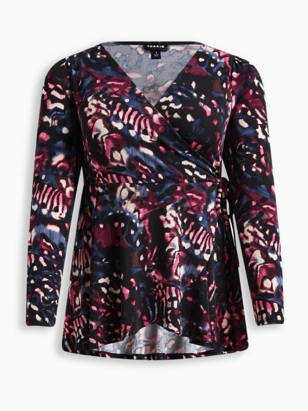 Torrid 5X Studio Knit V-Neck Wrap Long Sleeve Blouse - Excellent Conditio